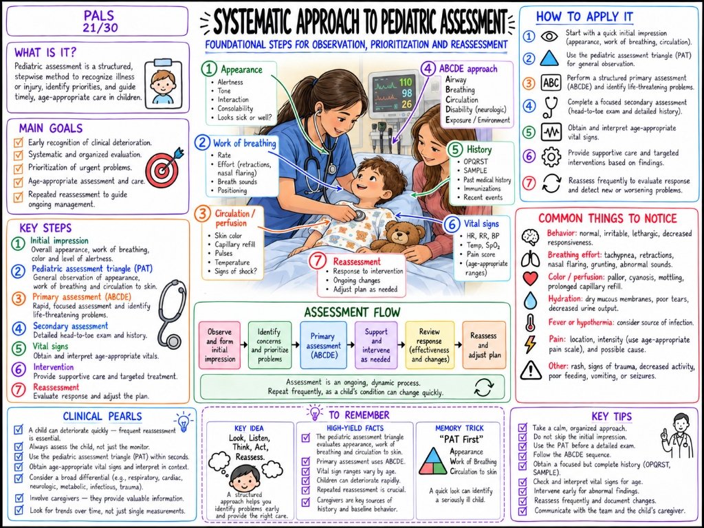 PALS 21/30: Systematic Approach to Pediatric Assessment — Foundational Steps