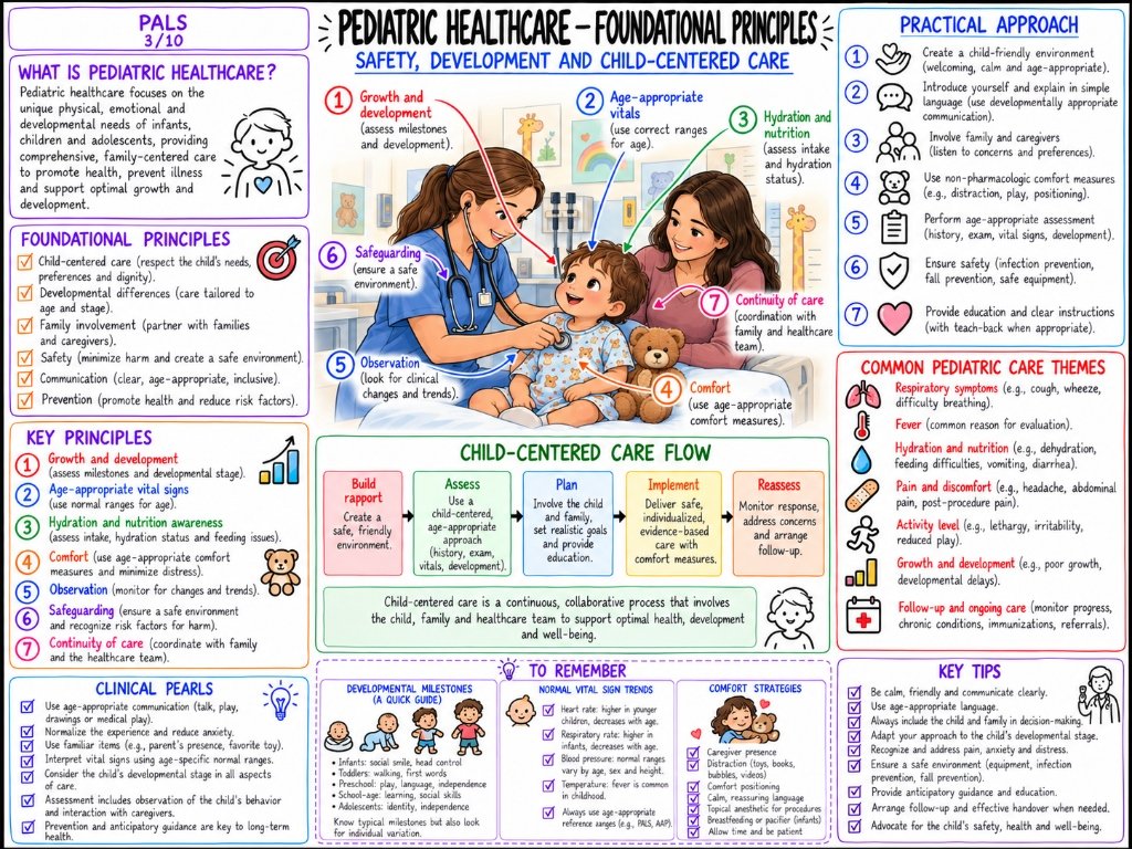PALS 3/10: Pediatric Healthcare Foundational Principles — Safety & Child-Centered Care