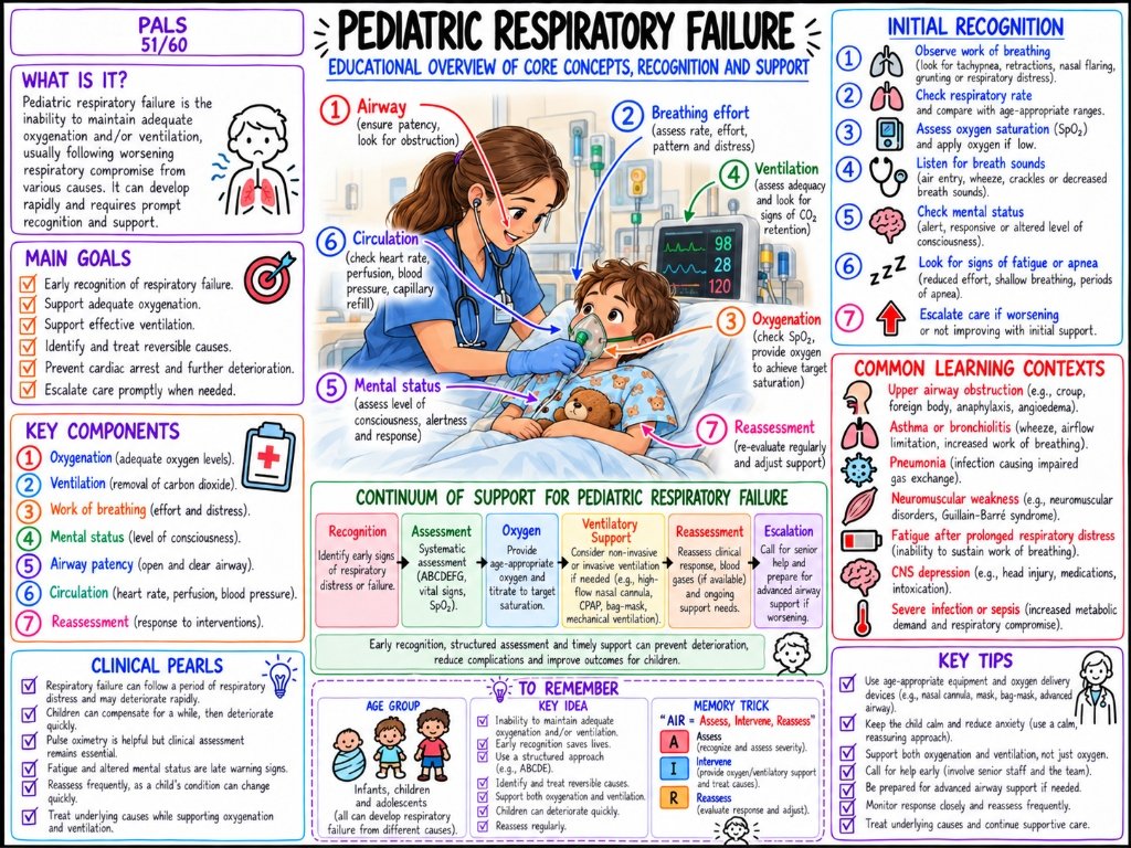 PALS 51/60: Pediatric Respiratory Failure — Educational Overview of Core Concepts