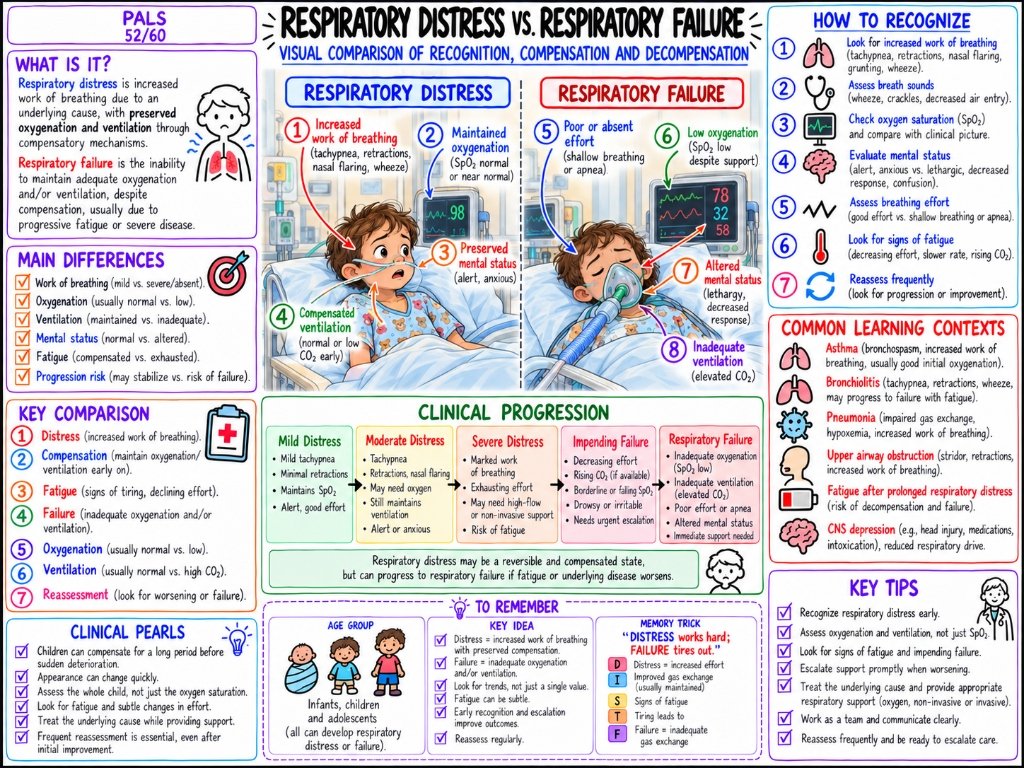 PALS 52/60: Respiratory Distress vs. Respiratory Failure — Recognition & Compensation