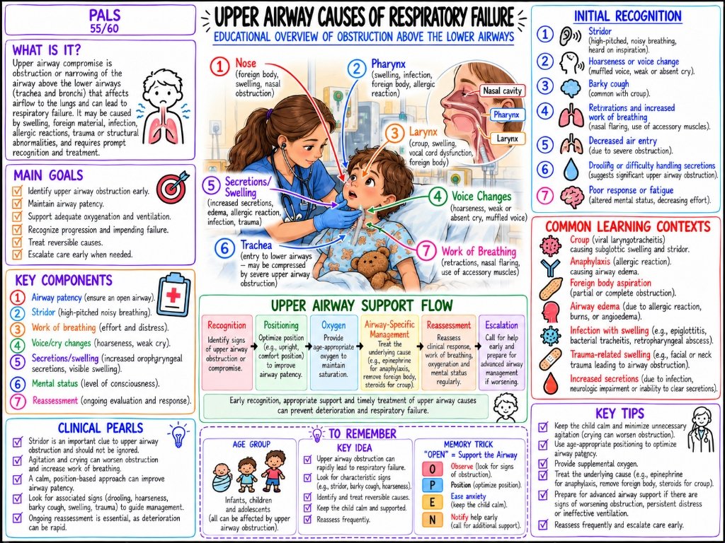 PALS 55/60: Upper Airway Causes of Respiratory Failure — Obstruction Above Lower Airways